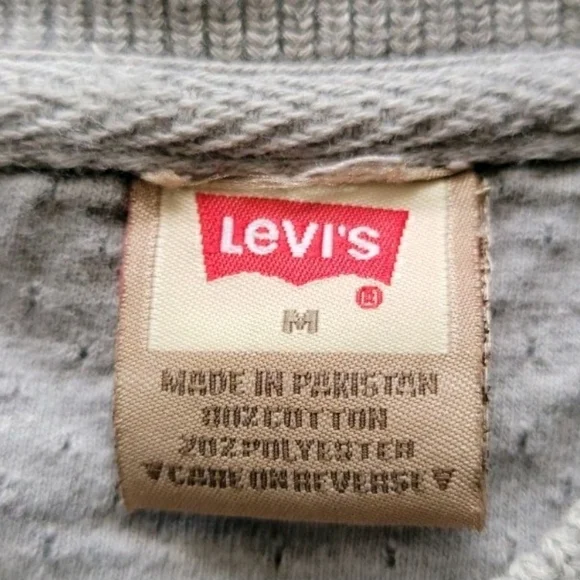 Levi's Jeanswear Classic Men's Gray V Neck Sweater Size Medium - Picture 5 of 10